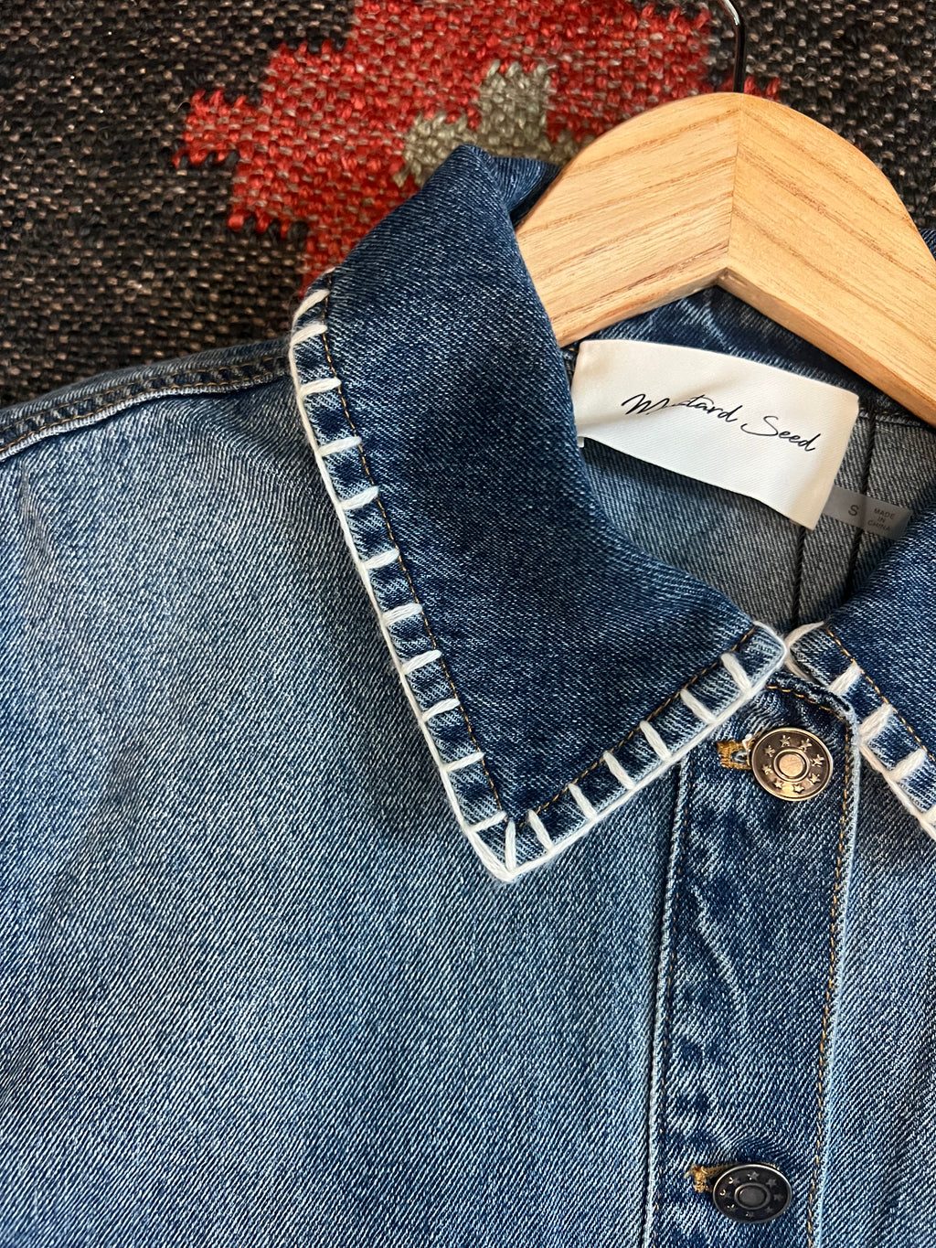 White Stitch Denim Jacket