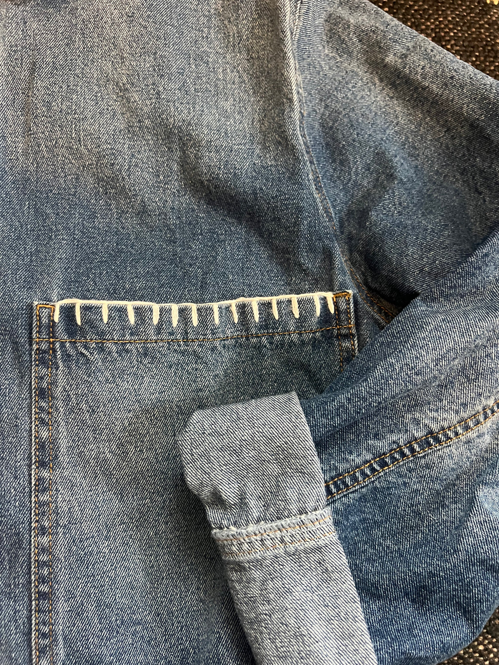 White Stitch Denim Jacket