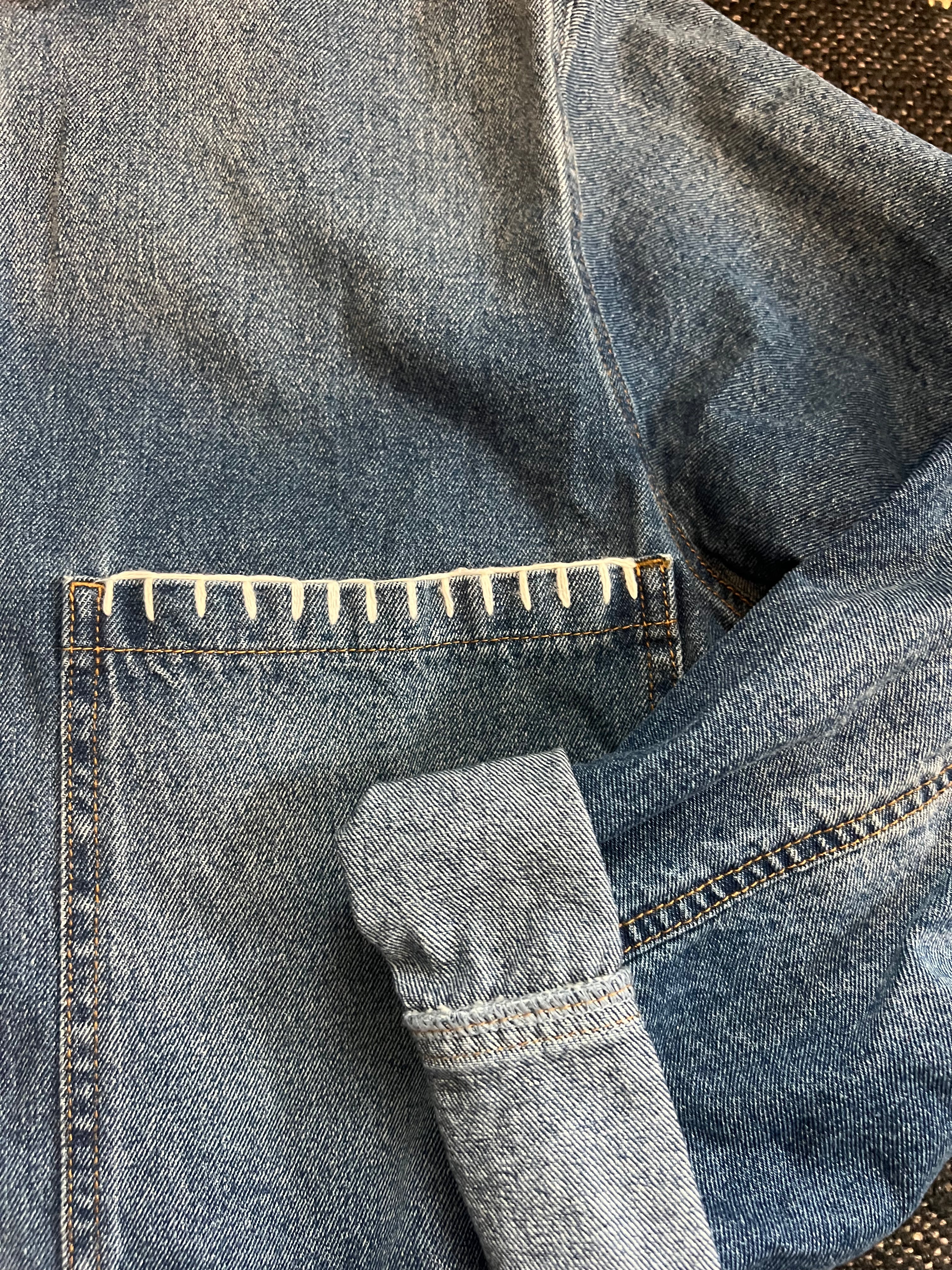 White Stitch Denim Jacket