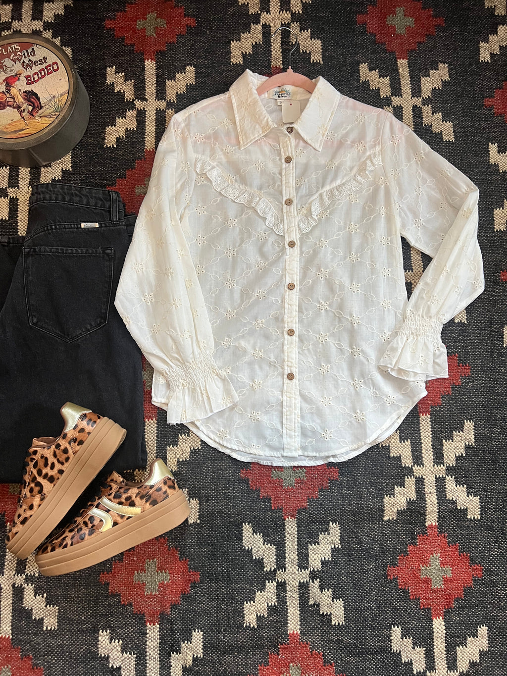 Floral & Lace Button Down