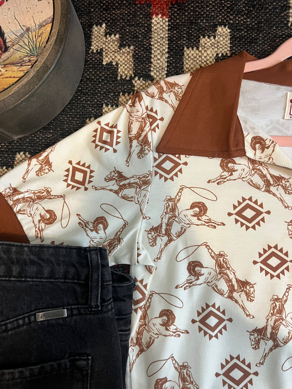 Aztec Rodeo Print Blouse