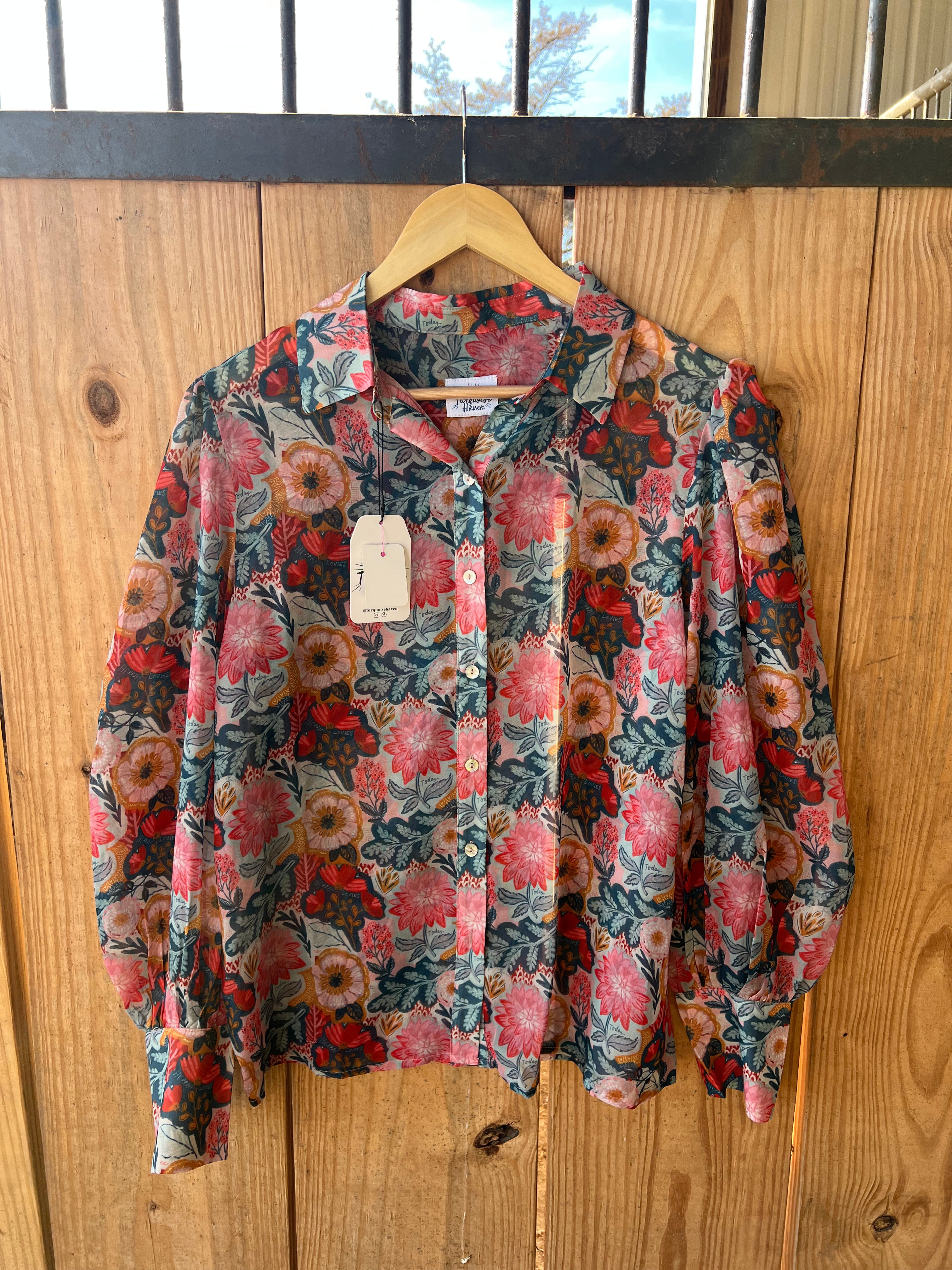 Vintage Floral Blouse